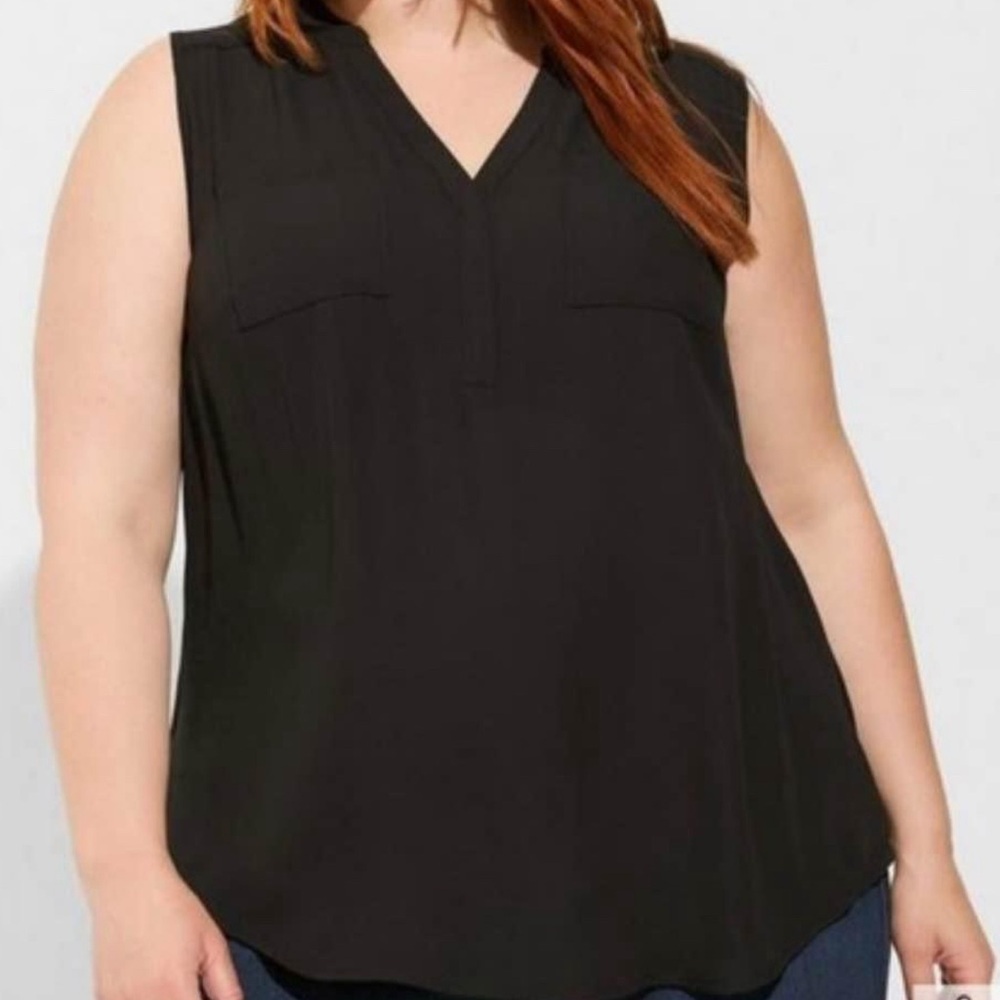 NWT Black Harper georgette sleeveless blouse
